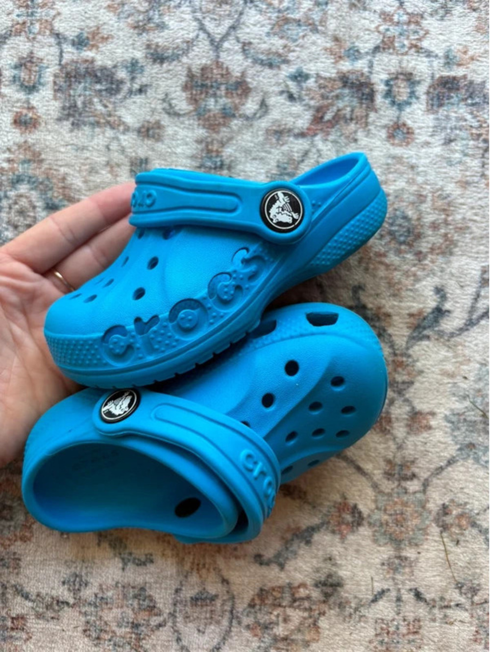 7C Blue Toddler Baya Crocs